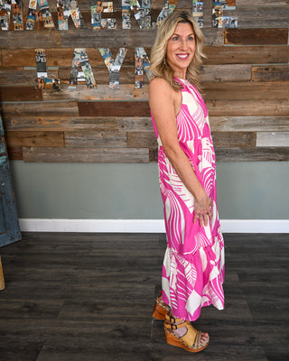 Sunlit Tropics Maxi Dress, Pink