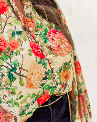 Terra-cota Bloom Top, Cream