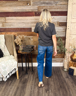 The Jagger MR Wide Leg Jean, Petra Medium