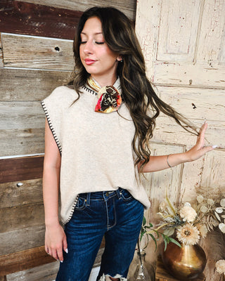 Toasted Almond Top, Tan