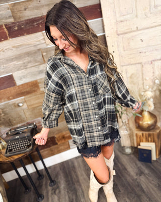 Two Lane Town Button Down, Gray