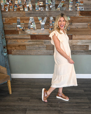 Under the Willow Midi Dress, Cream
