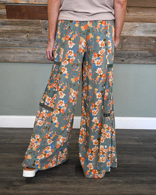 Watercress Wide Leg Pant, Green