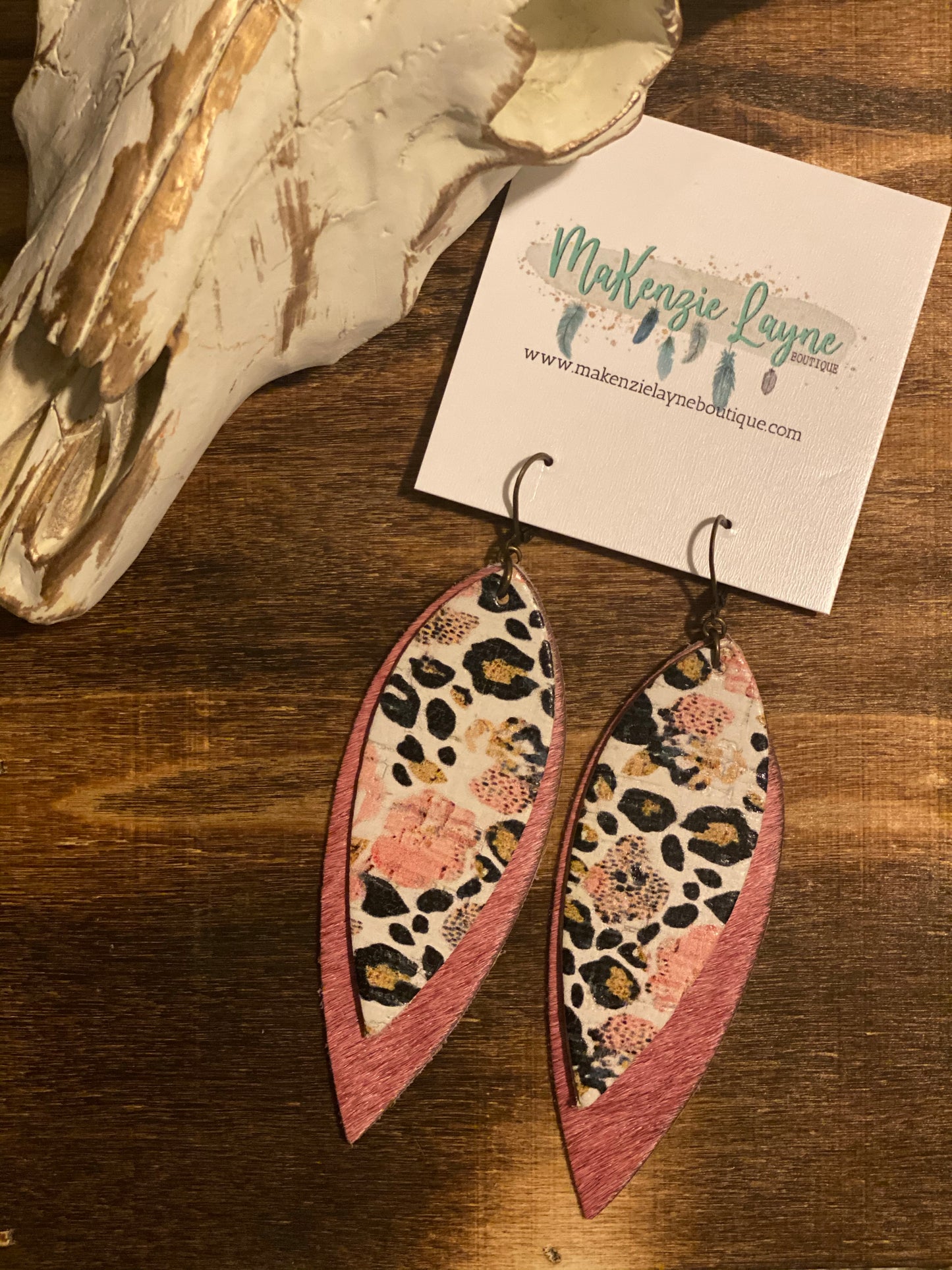 Hazel Layne Leopard and Pink Earrings